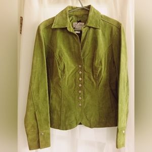 Womens Leather Green Jacket